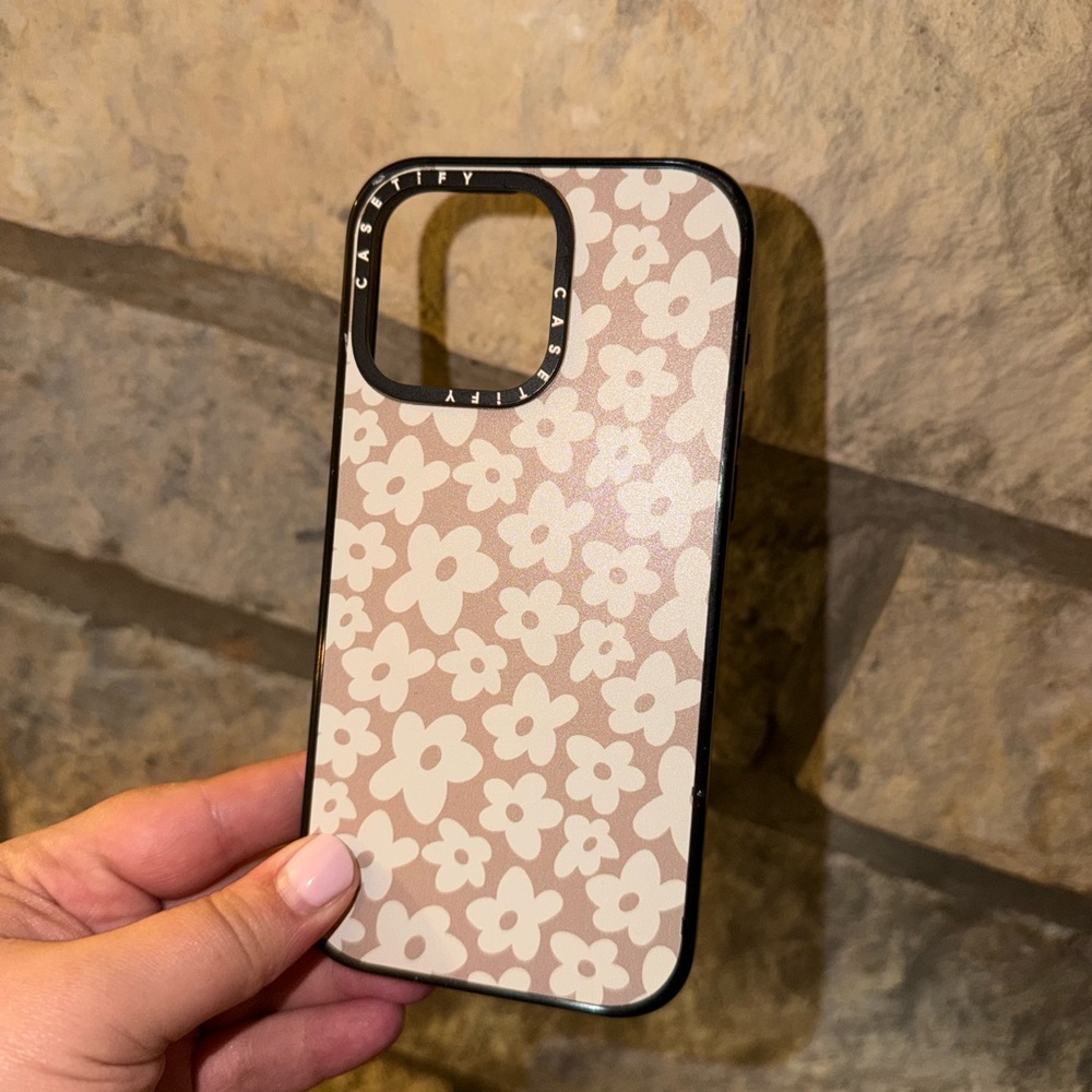 Casetify Beige Floral Phone Case